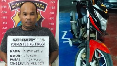 Tak Berkutik, Spesialis Curanmor Diamankan Sat Reskrim Polres Tebing Tinggi