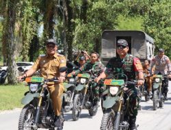 Kapolres Toba Bersama Dandim 0210/TU dan Forkopimda Naik Motor Trail Tinjau Lokasi Rehab RTLH di Desa Parsuratan Balige 