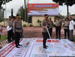 Polres Humbahas Uji Kesiapan Personel Melalui Simulasi Sistem Pengamanan Mako