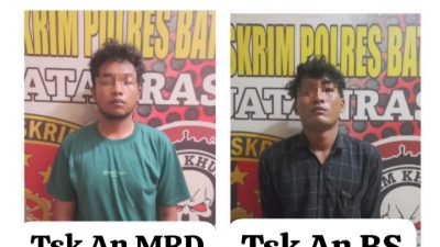 Personel Polres Batu Bara Respon Cepat 110 Amankan Terduga Pelaku Pencurian di Desa Sumber Padi.