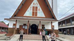 Polri Hadir, Ibadah Kenaikan Yesus Kristus di Humbahas Berjalan Kondusif