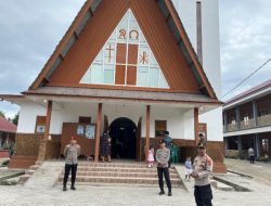 Polri Hadir, Ibadah Kenaikan Yesus Kristus di Humbahas Berjalan Kondusif