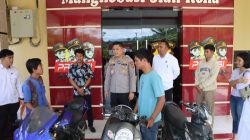 Polres Tapteng Kembalikan 3 Unit Sepeda Motor Hasil Ungkap Kasus Curanmor ke Pemiliknya