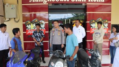 Polres Tapteng Kembalikan 3 Unit Sepeda Motor Hasil Ungkap Kasus Curanmor ke Pemiliknya