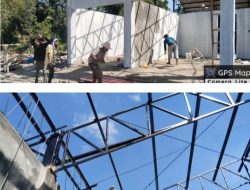 Progres Pembangunan KDKMP di Desa Hutagaol Peatalun Saat Ini Pekerjaan Cat Interior dan Pemasangan Spandek