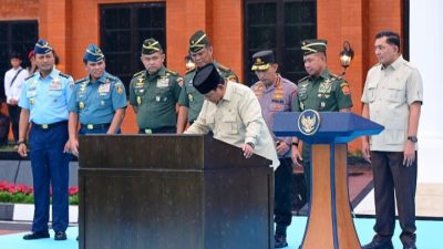 Kasad Hadiri Taklimat Presiden RI kepada 1.095 Pasis TNI-Polri di Seskoad