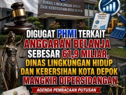 Digugat PHMI Terkait Anggaran Sebesar 61,9 Miliar, Dinas Lingkungan Hidup dan Kebersihan Kota Depok Mangkir Dipersidangan Pembacaan Putusan 