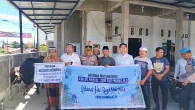 Polres Pematangsiantar Serahkan Bantuan Hewan Kurban dari Kapolri dan Kapolda Sumut di Mesjid Nurul Ikhwan