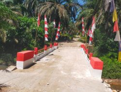 Kodim 0209/LB Rampungkan Pembangunan Jembatan Beton Penghubung Dusun IV Purwosari dan Desa Pulo Jantan