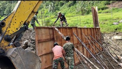Karya Bakti TNI Hadirkan Jembatan Armco di Aek Punati, Dorong Kesejahteraan Warga