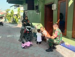 Jalin Silahturahmi Dengan Baik, Babinsa Serengan Komsos Dengan Warga Binaan