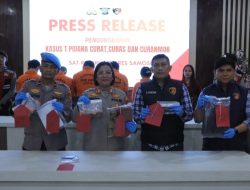 Polres Samosir Ungkap Tiga Kasus Pencurian, Enam Tersangka Diamankan