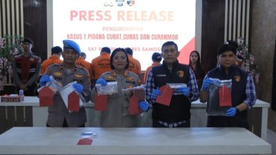 Polres Samosir Ungkap Tiga Kasus Pencurian, Enam Tersangka Diamankan