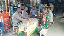 Babinsa Jalin Sinergitas dan Kekompakan dengan Personel Polsek Laguboti 