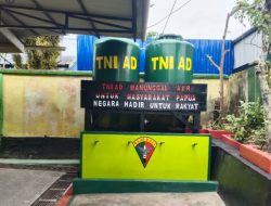 Presiden RI dan Kepala Staf Angkatan Darat Hadir untuk Rakyat,Melalui Satgas Yonif 123/Rajawali Bangun Sumur Bor di Mesjid Nurul Falah Kepi