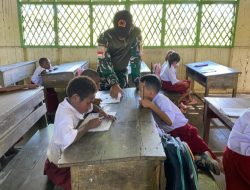 Satgas Yonif 123/Rajawali Tanamkan Semangat Belajar Generasi Papua Lewat Program Gadik di SD Inpres Basim