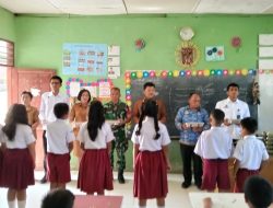 Babinsa Kawal Penyaluran Program MBG di SDN Tanding Laguboti