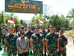 Pangdam I/BB Dampingi KASAD Resmikan Jembatan Modular Type 21 di Desa Lubuk Ampolu