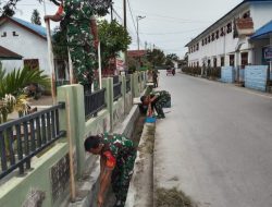 Wujudkan Lingkungan Bersih di Pangkalan Koramil 16/Laguboti 
