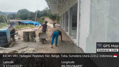 Progres Perkembangan Pembangunan KDKMP di Desa Hutagaol Peatalun Balige Mencapai 77,84 Persen