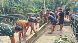Pembangunan Jembatan Modular Sungai Bawoni di Nias Utara Hampir Rampung
