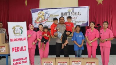 HUT Bhayangkara ke-80, Polres Toba Hadir Membawa Senyum untuk Anak-anak Panti Asuhan