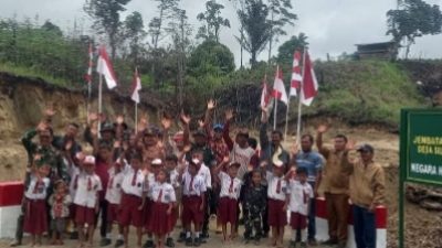 Kodim 0206/Dairi Rampungkan Pembangunan Jembatan Aramco di Desa Sileu-Leuh Persaoran