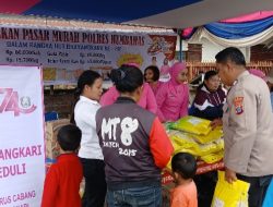 Sambut HUT Bhayangkara ke-80, Polres Humbahas Berbagi Lewat Pasar Murah