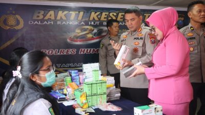 Polres Humbahas Gelar Bakti Kesehatan Serentak Sambut HUT Bhayangkara ke-80