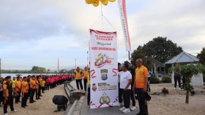 Meriahkan HUT Bhayangkara Ke-80, Polres Toba Bersama Forkopimda dan Masyarakat Gelar Olahraga Bersama