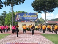 Jaga Kebugaran dan Kekompakan, Polres Humbahas Gelar Senam Bersama