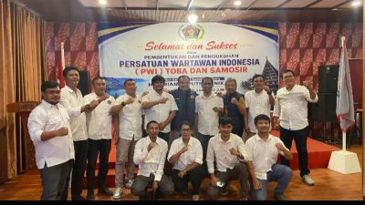 PWI Sumut Resmi Kukuhkan Pengurus PWI Toba dan Samosir