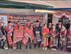 Danramil 16/Laguboti Hadiri Pesta Syukuran Tugu Raja Parumbal Hutahaean/br Hasibuan di Desa Pardomuan Nauli