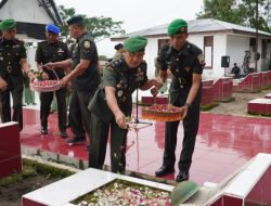 Peringati HUT Kodam I/BB ke-76, Kodim 0210/TU Gelar Syukuran dan Ziarah ke Makam Pahlawan Tarutung