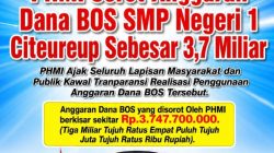 Endus Aroma Korupsi, PHMI Sorot Anggaran Dana BOS SMP Negeri 1 Citeureup Sebesar 3,7 Miliar