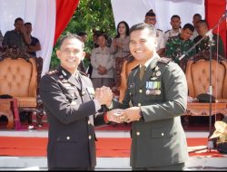 Dandim 0210/TU Hadiri Upacara HUT Bhayangkara ke-80 di Polres Taput 