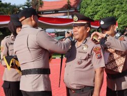 Kapolres AKBP V.J Parapaga Pimpin Upacara Kenaikan Pangkat 38 Personel Polres Toba Periode 1 Juli 2026