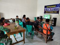 Kodim 0210/TU Bersama Masyarakat Gelar Nobar Sepak Bola Gembira Piala Dunia 2026 