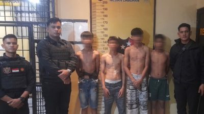 Respon Call Center 110, Tim Macan Polres Pelabuhan Belawan Amankan Empat Remaja Pelaku Tawuran