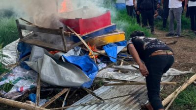 Barak Diduga Tempat Konsumsi Sabu Yang Viral di Medsos Digerebek, Satresnarkoba Polres Karo Bakar Lokasi