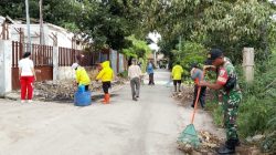 Babinsa Bersama Warga Gelar Gotong Royong Bersama di Desa Gasaribu 