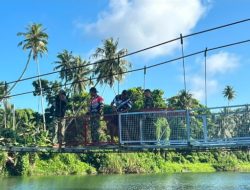 Bakti TNI Percepat Pembangunan Jembatan Gantung Idanoho, Akses Dua Desa di Nias Selatan Segera Pulih