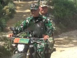 Pabung Toba Bonceng Bupati Humbahas Naik Trail Tinjau Lokasi Pembukaan Jalan di Desa Sijarangon II