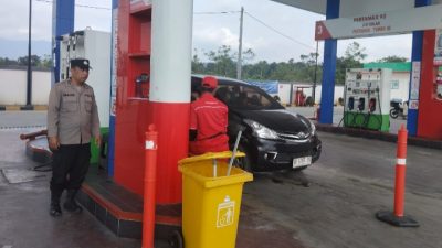 Polsek Silaen Gelar Patroli di SPBU Sigumpar Untuk Jaga Keamanan dan Ketertiban