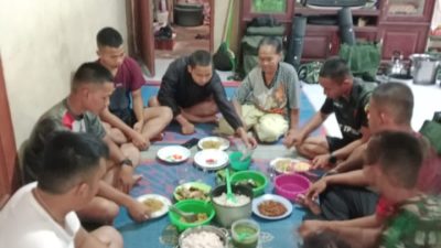 Penuh Kehangatan dan Kebersamaan Satgas TMMD ke 129 Kodim 0210/TU dan Warga Nikmati Sarapan Pagi 