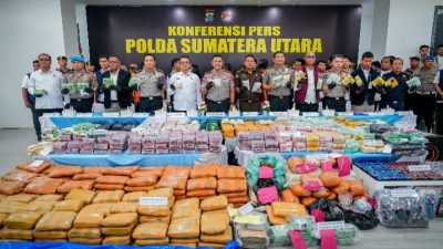 Polda Sumut Ungkap 3.865 Kasus Narkoba dalam Enam Bulan, Sita 5,3 Ton Barang Bukti