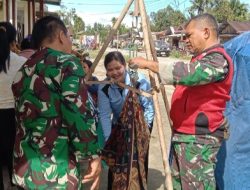 Senyum Kesehatan Satgas TMMD ke 129 Kodim 0210/TU Bantu Posyandu Balita di Desa Sijarango 