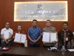 Pemkab Humbahas dan Polres Teken NPHD Pengamanan Pilkades Serentak 2026