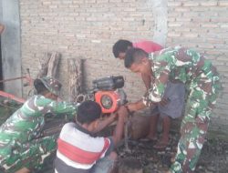 Aksi Sigap Prada Prima Antonius dan Prada M. Fahmi A Bantu Perbaiki Mesin Hand Traktor Milk Warga Yang Rusak 
