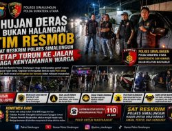 Waspada Cuaca Ekstrem, Unit Resmob Polres Simalungun Imbau Masyarakat Batasi Aktivitas Saat Hujan Deras di Malam Hari